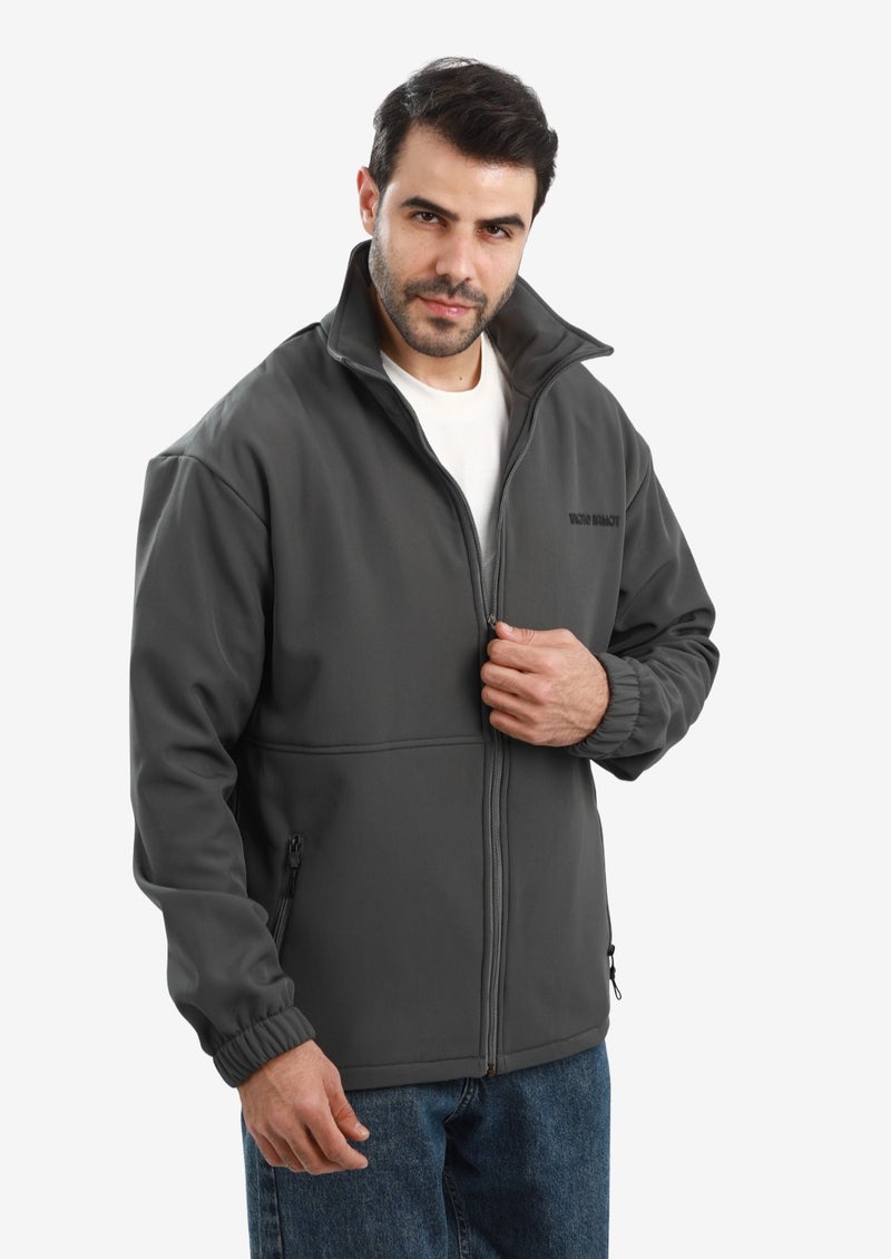 White Rabbit Men’s Softshell Water-Resistant Jacket – Windproof Lightweight Design with Full Zipper - Image 2